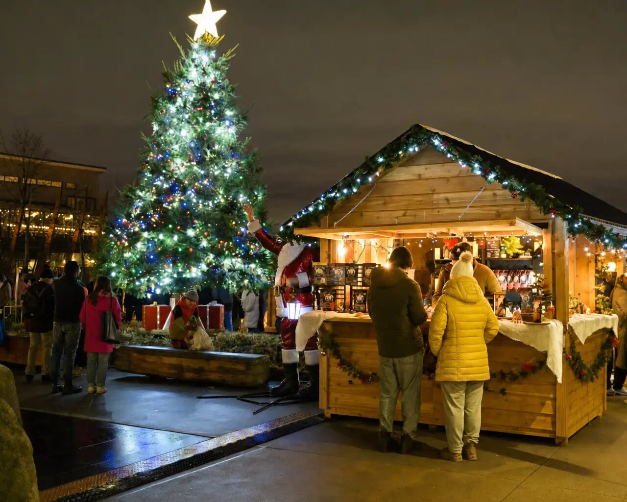 Shipyards Christmas Market near Pinnacle Hotel at the Pier in North Vancouver